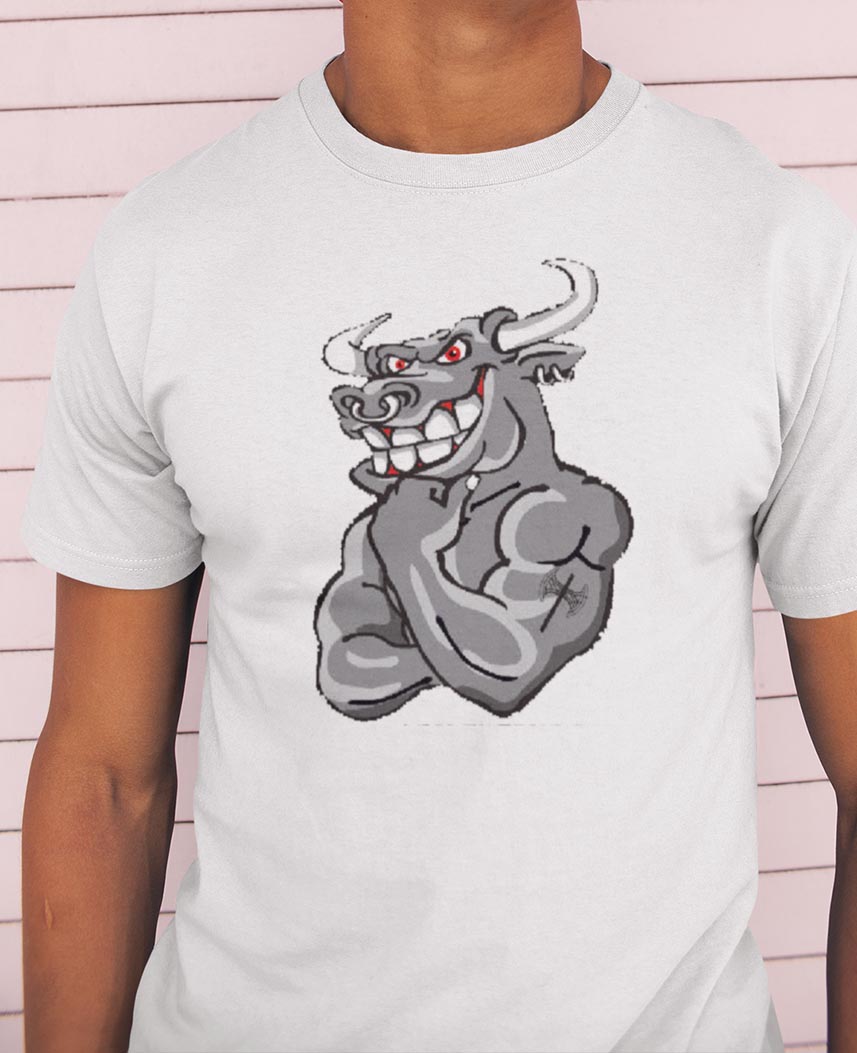 T-shirt FRUIT OF THE LOOM BIG με στάμπα bull ( Μεγάλα μεγέθη)